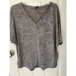 Anthropologie V-Neck Metallic Top